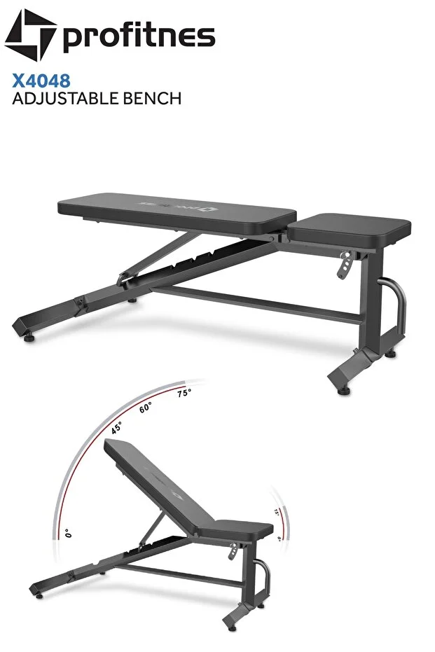 Profitness X4048 Ayarlanabilir Mekik Ağırlık Bench Sehpası (Koltuk Açısı ve Sırt Açısı Ayarlanabilir